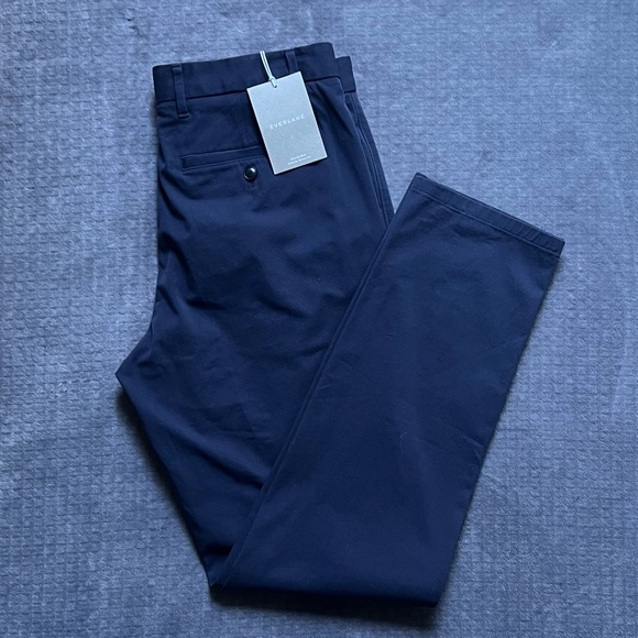 NEW Everlane Uniform Performance Pant Mens 34x32 Navy Slim Fit Stretch Chino - Picture 8 of 8